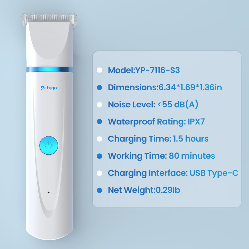 PETYGO guide combs 4-lengths facilitate comfortable fur trimming at home.