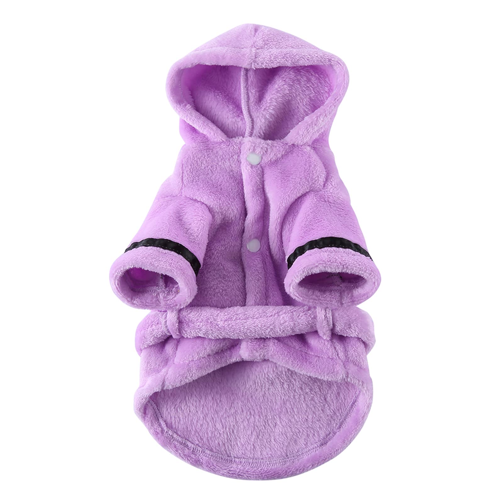 Petyoung hooded puppy bathrobe demonstrates cozy coverage after baths