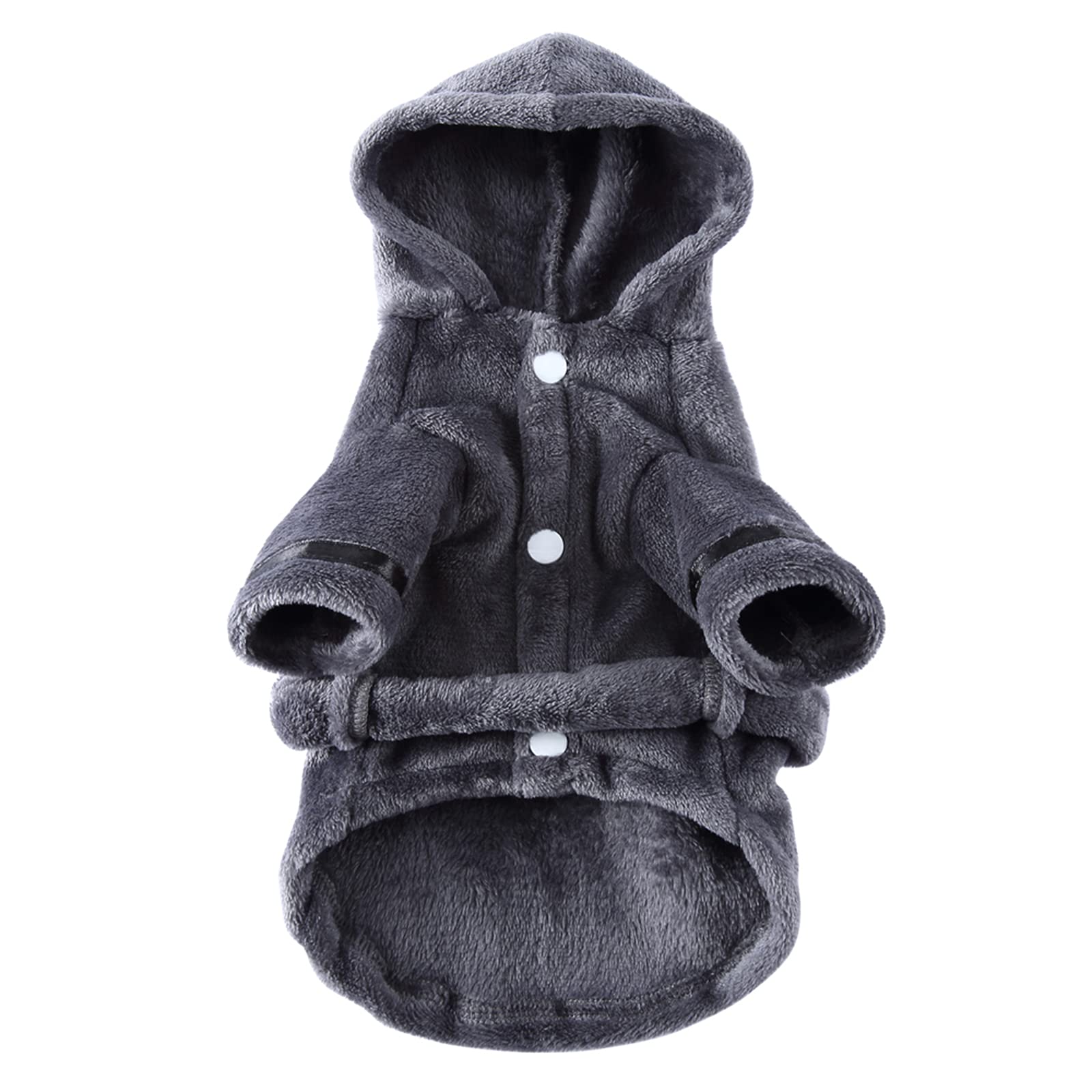 Petyoung Pet Bathrobe hooded on a small dog after bath for quick drying