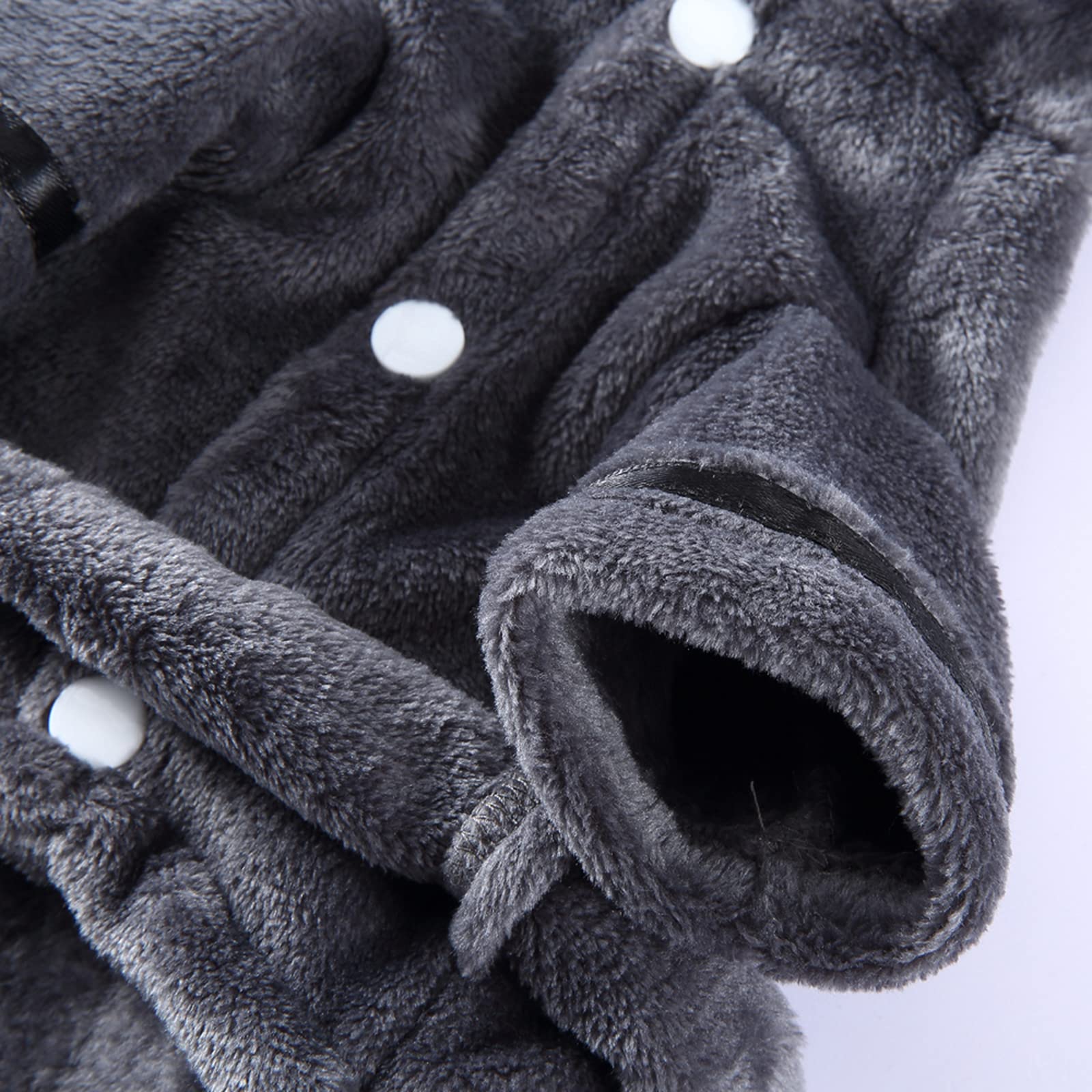 Petyoung warm bathrobe keeps small dogs cozy on cold mornings.