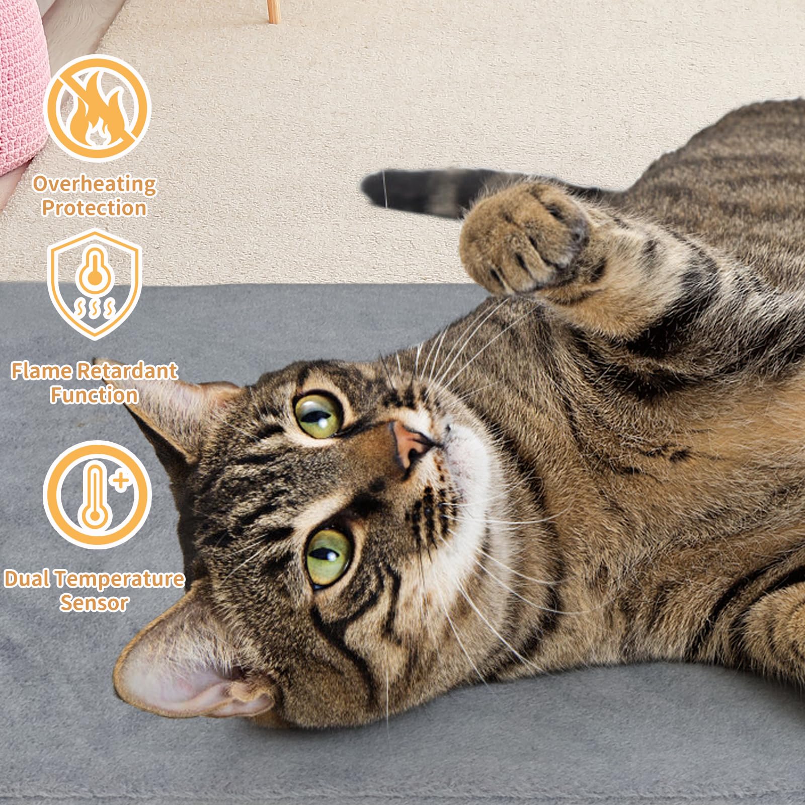 PETZOOKA heating pad temperature-control close-up highlighting precise warmth