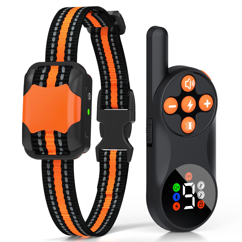 Pewkim dog shock collar remote enables precise remote training up to 300 meters.