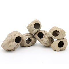 Pewyoke aquarium decorative rock caves provide visual focal points and shelter.