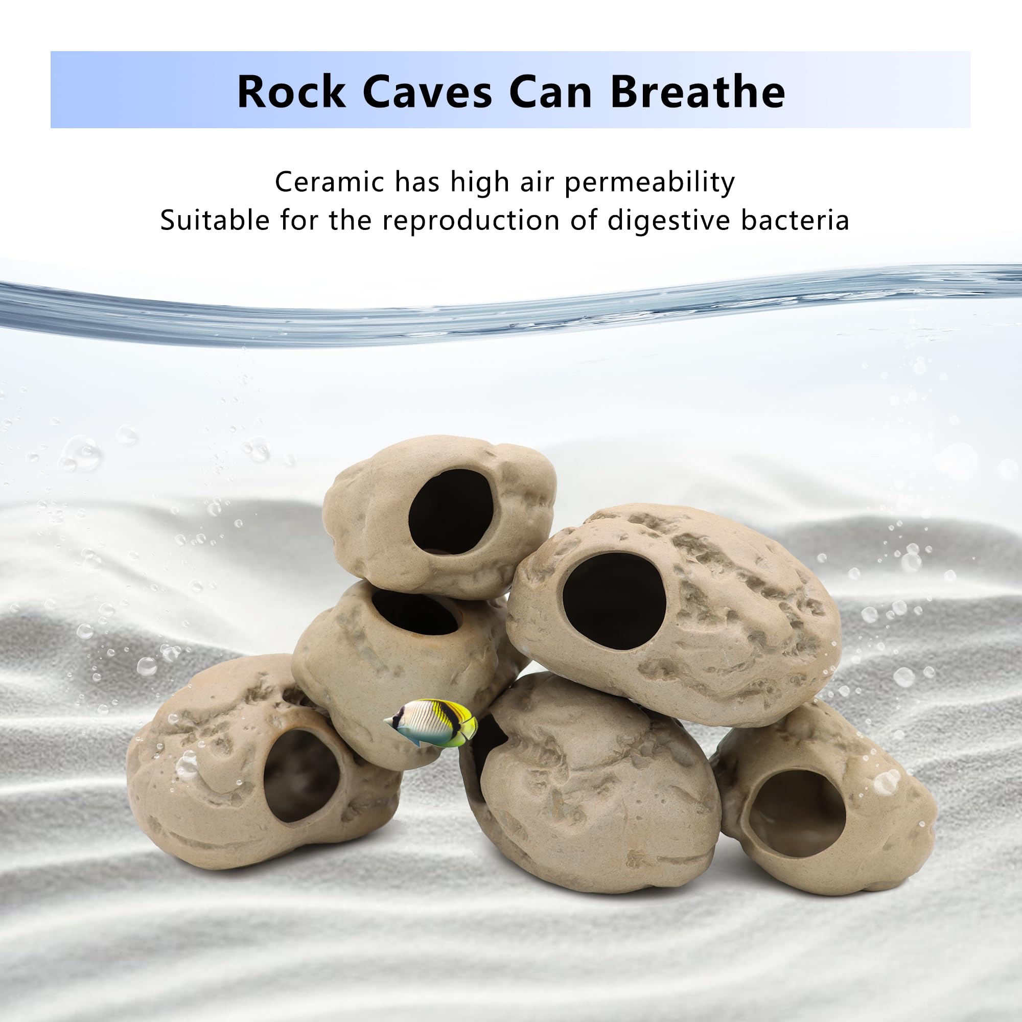 Pewyoke stackable aquarium rock ornaments enable versatile layouts and easy cleaning.