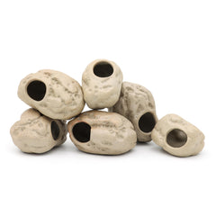 Pewyoke stackable ceramic cave set offers modular hiding spots for betta aquariums.