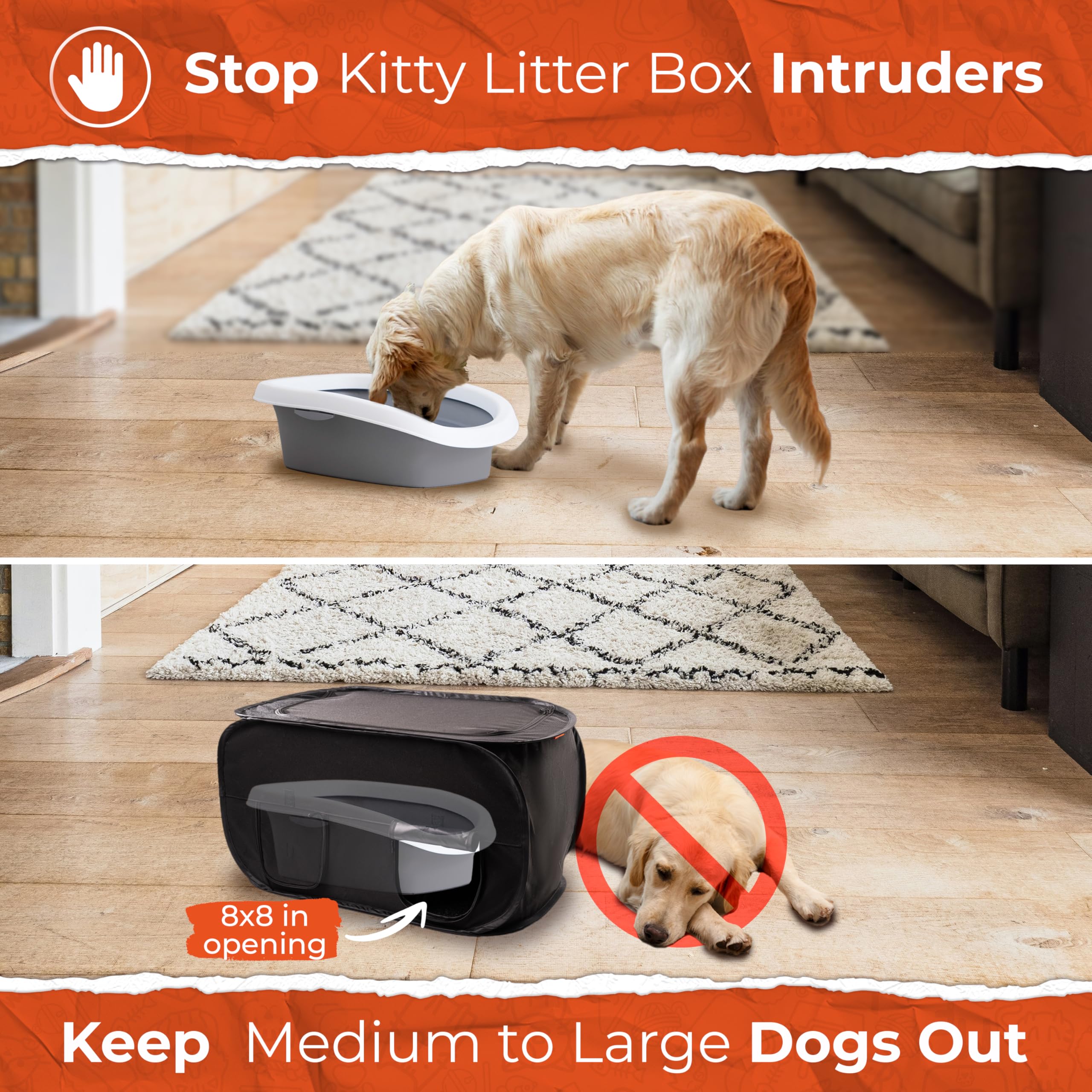 PEXTER cat litter box enclosure indoor-use setup fits laundry room or bathroom