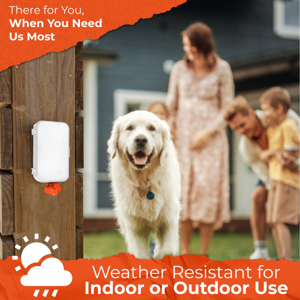 Pexter dog poop bag dispenser mounted indoors ready for indoor waste pickup