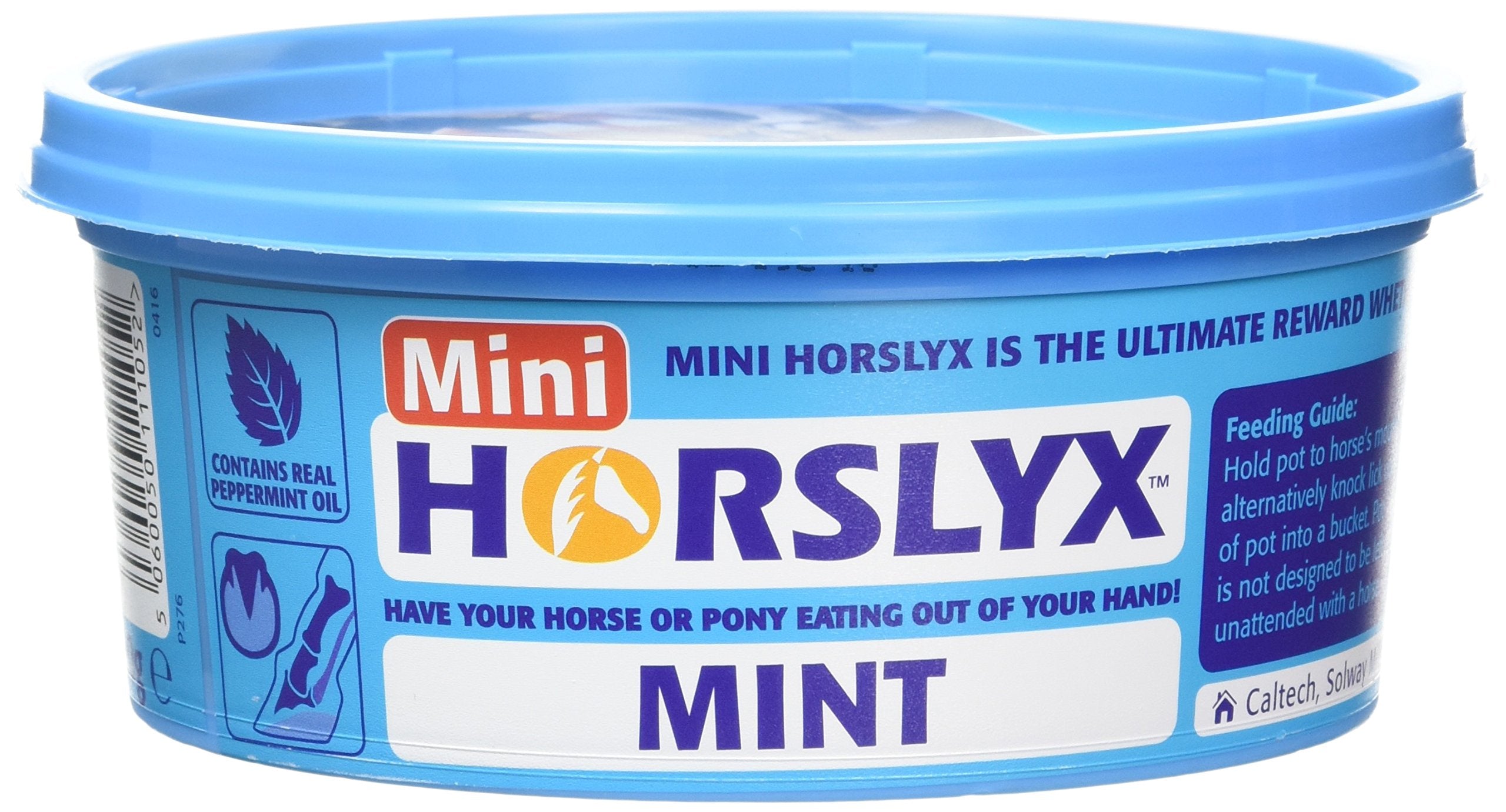 PFIFF Horslyx Minis 650g mint jar front shows hoof care snack for horses.