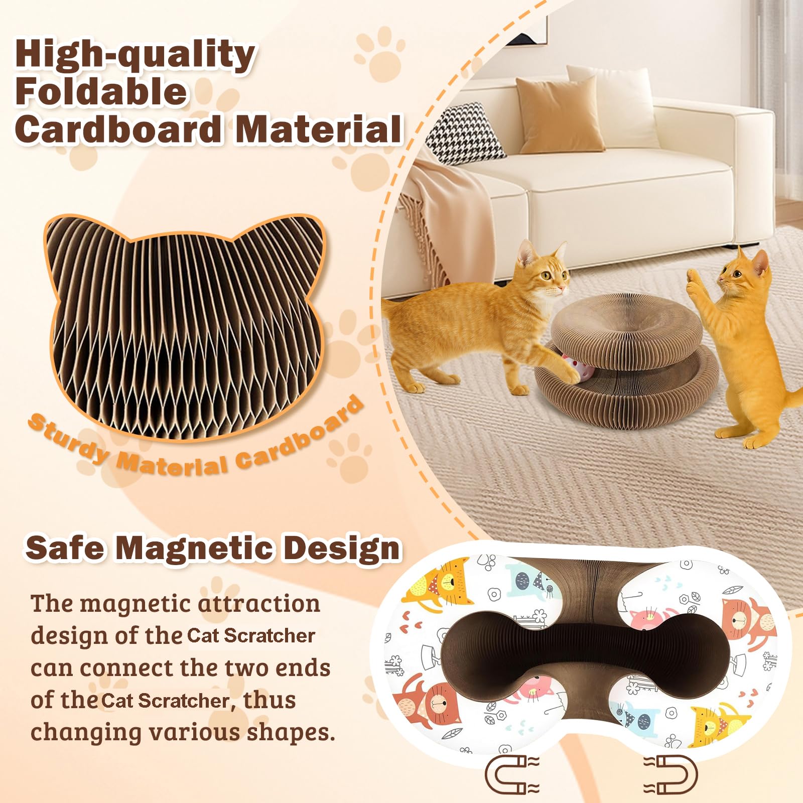 PGEOIDT different shapes cat toy enables multi-cat play