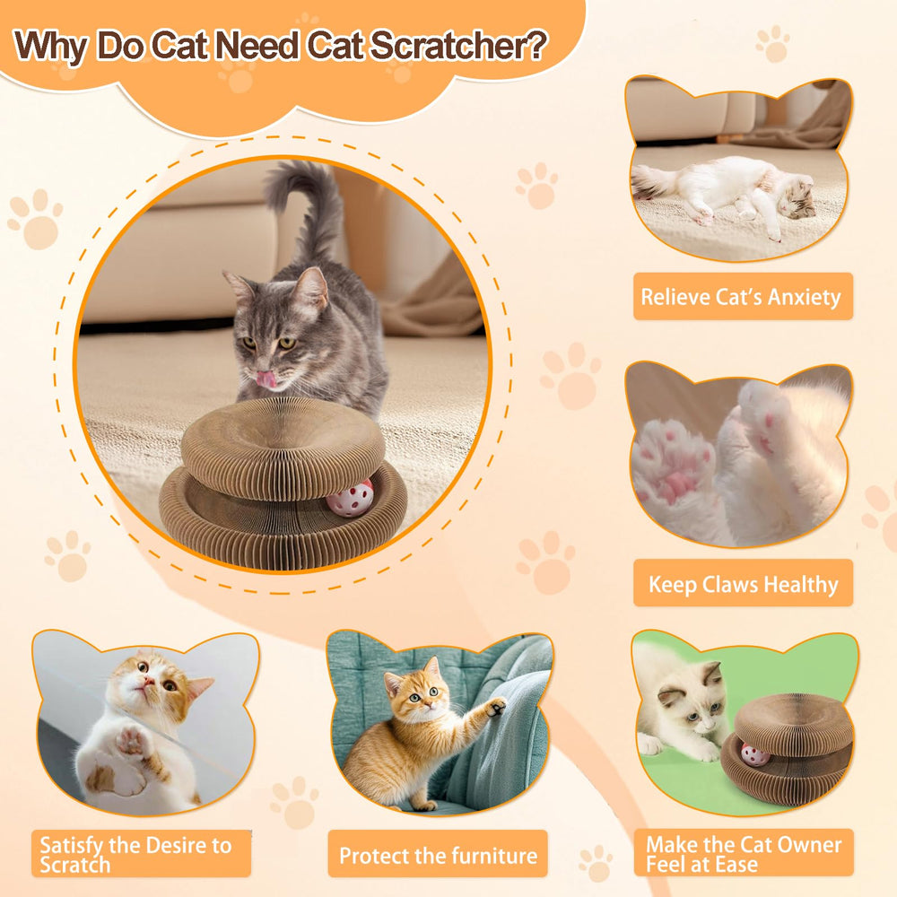 PGEOIDT foldable cat scratcher board showing versatile shapes
