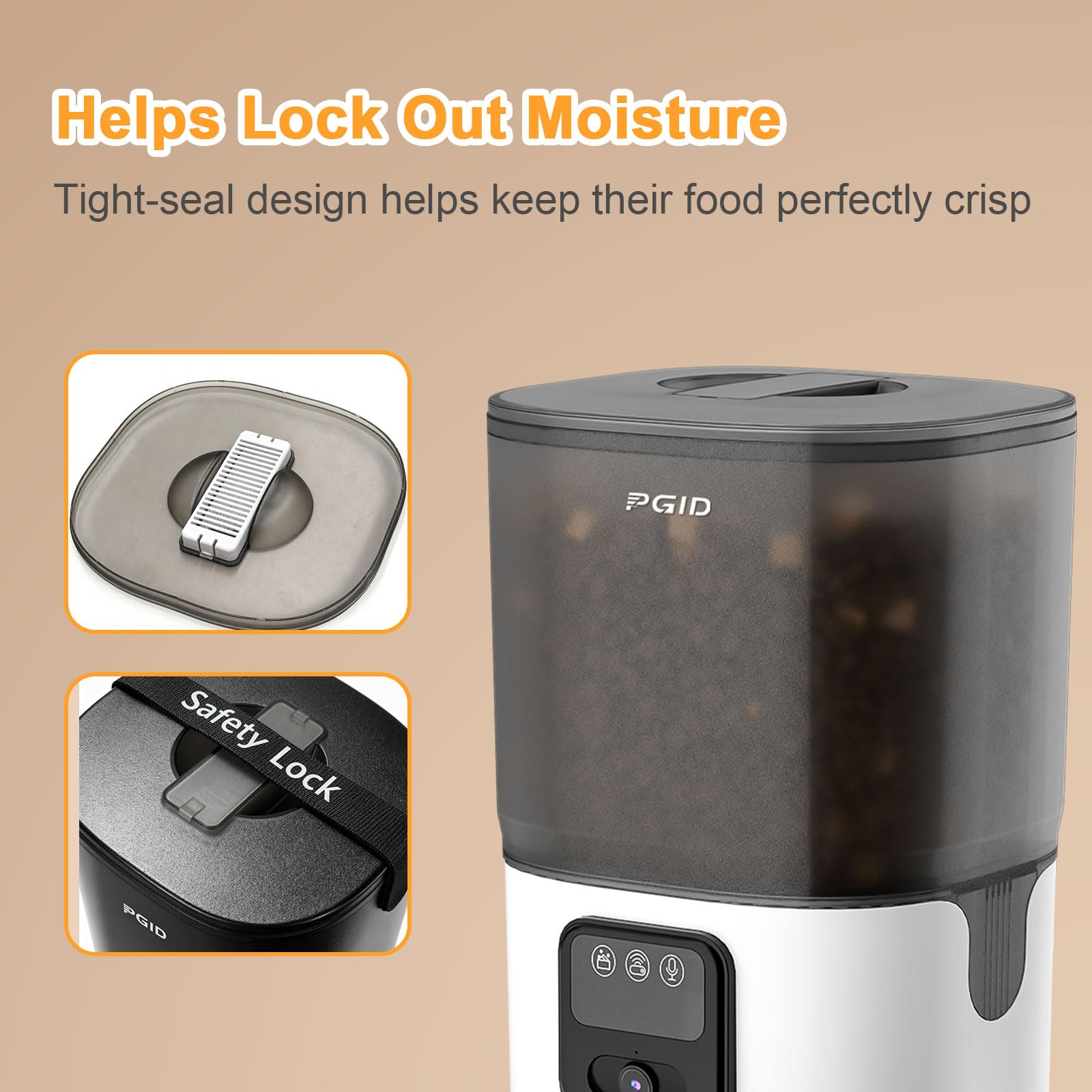PGID 7L anti-clog dispensing works with different kibble sizes.