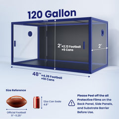 Phailozoo 120g tank top screen ventilation, light airflow for healthy reptile environments.