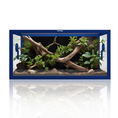 Phailozoo 50 gallon tank front view for easy feeding and cleaning