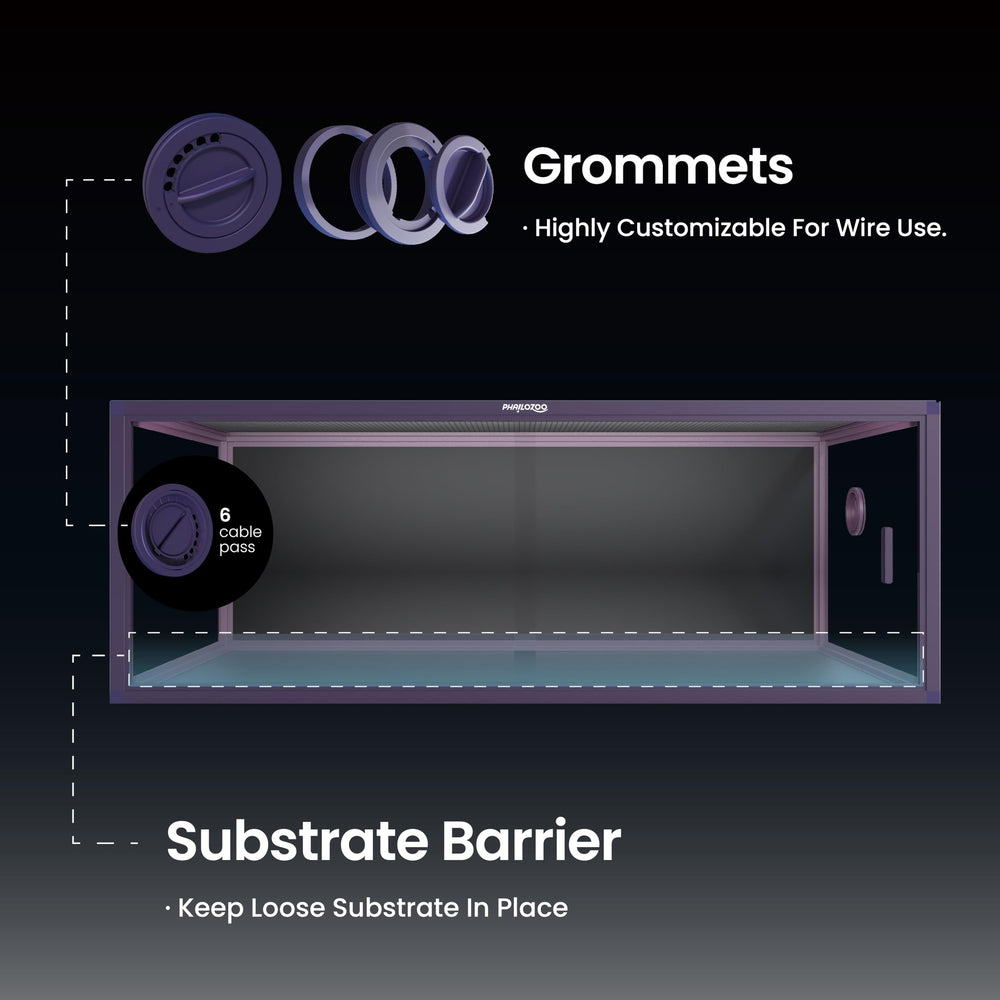 Phailozoo 85 gallon tank assembly steps highlight quick six-step setup.
