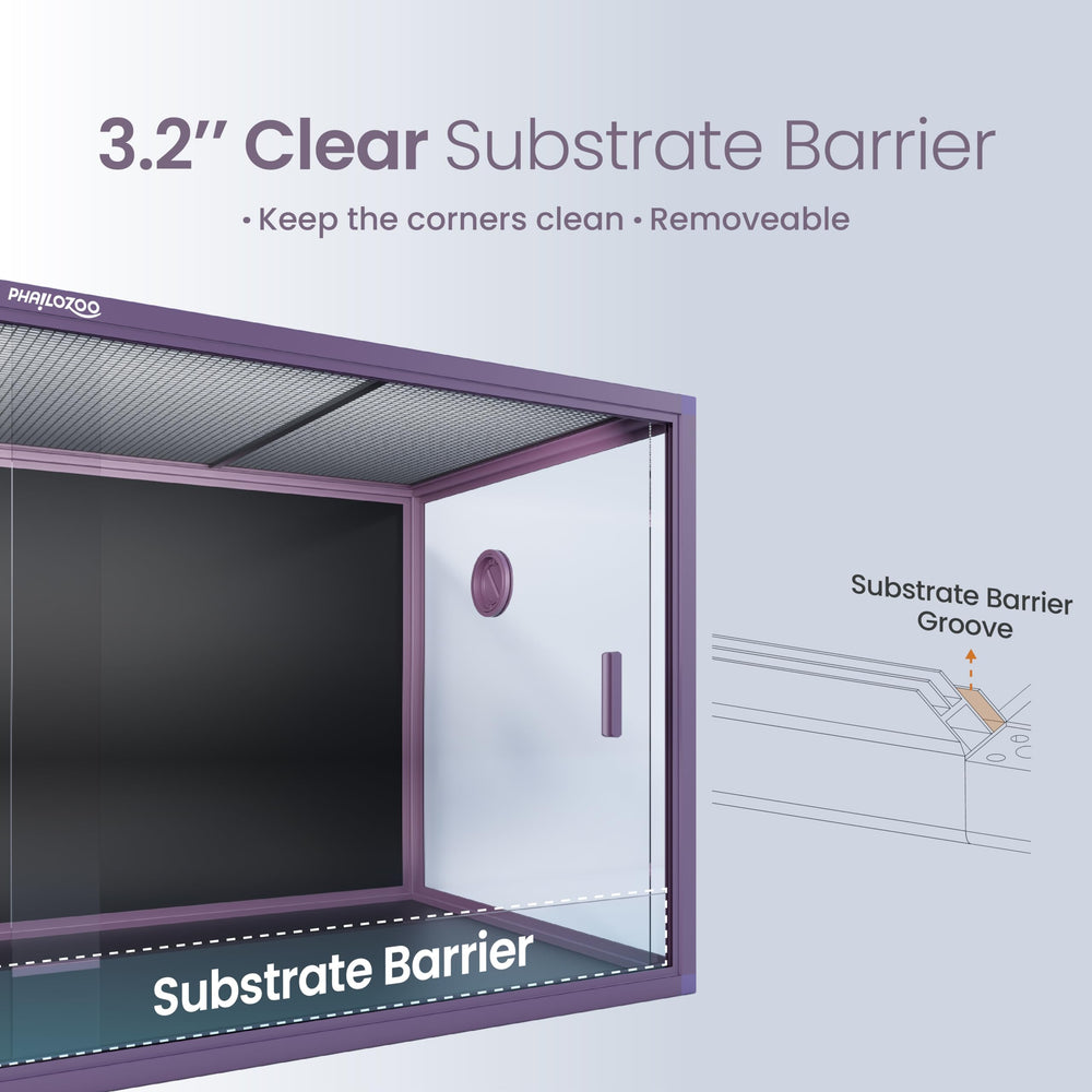 Phailozoo front-opening doors enable easy cleaning and feeding routines