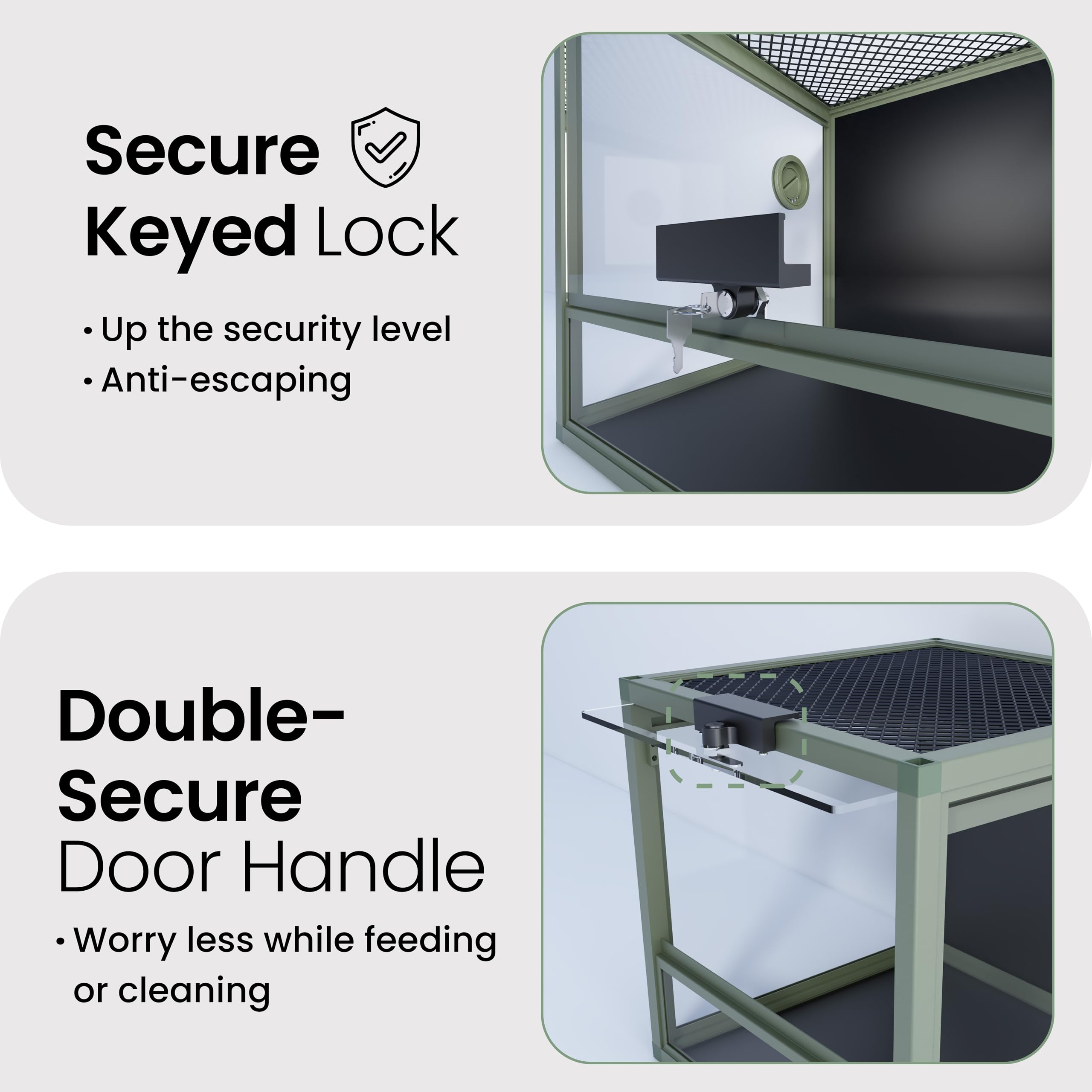 Phailozoo MagicCube lock detail showing tempered glass security