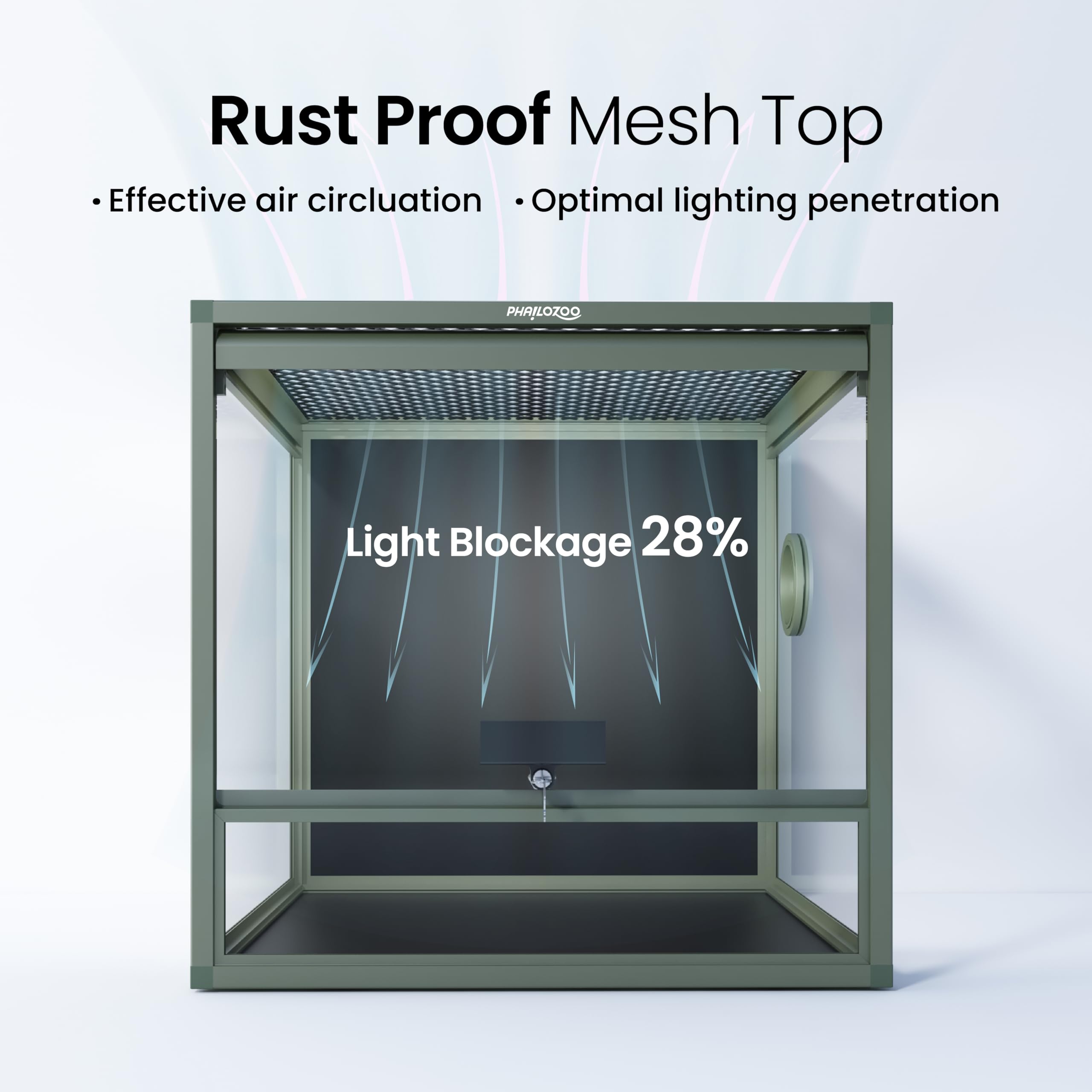 Phailozoo MagicCube side glass panel for clear reptile visibility