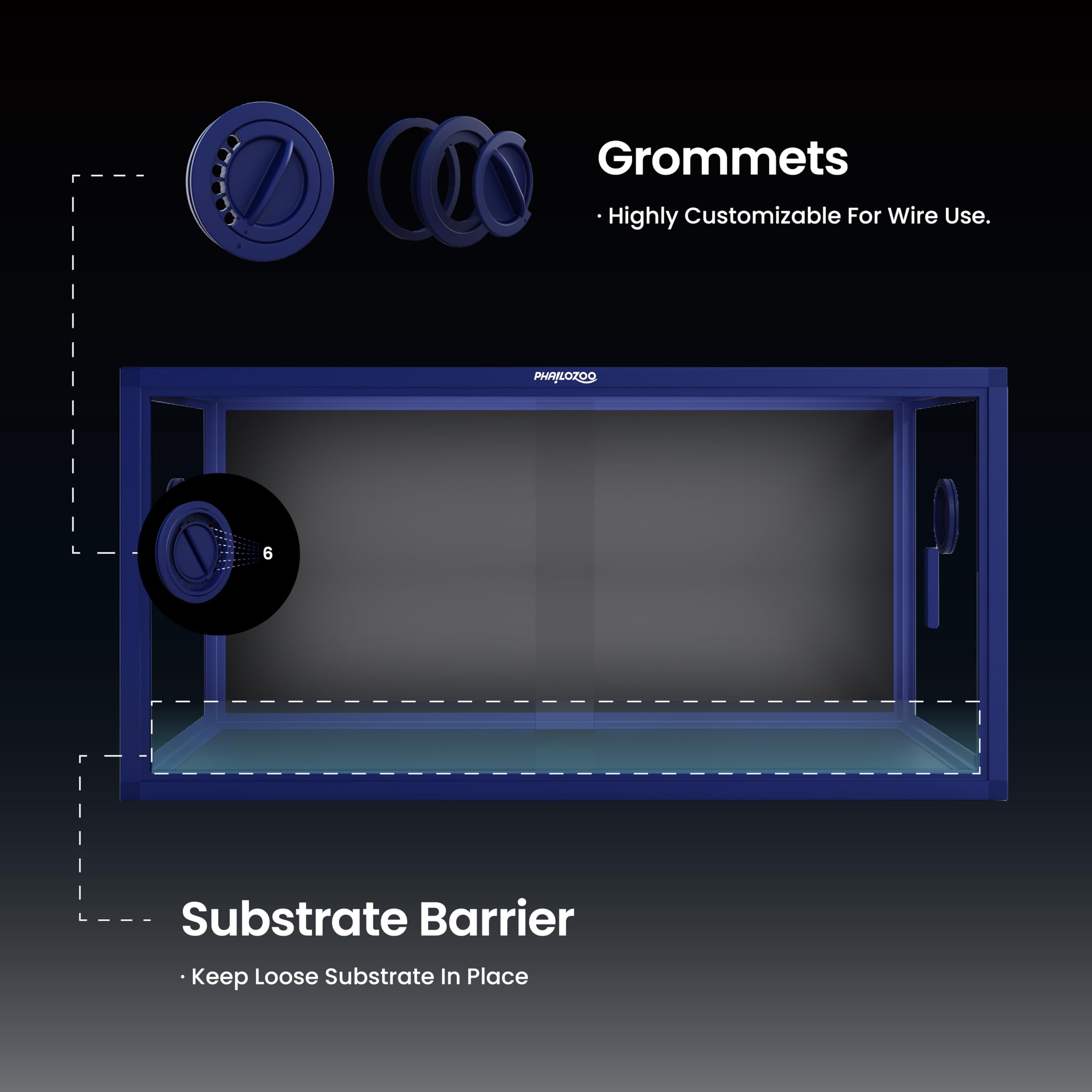 Phailozoo tempered glass durability supports long-lasting enclosure