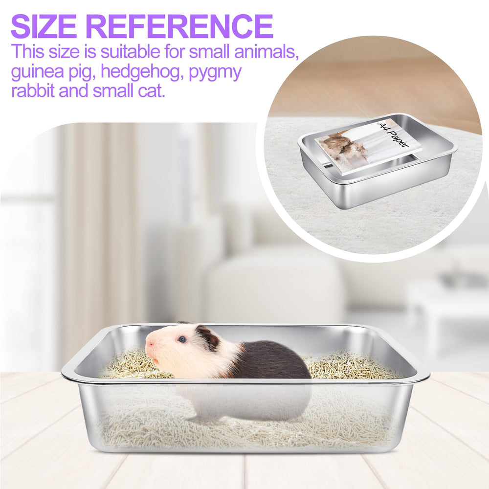 Phepetroll stainless steel cat litter box cleaning surface eases wipe-down and odor control.