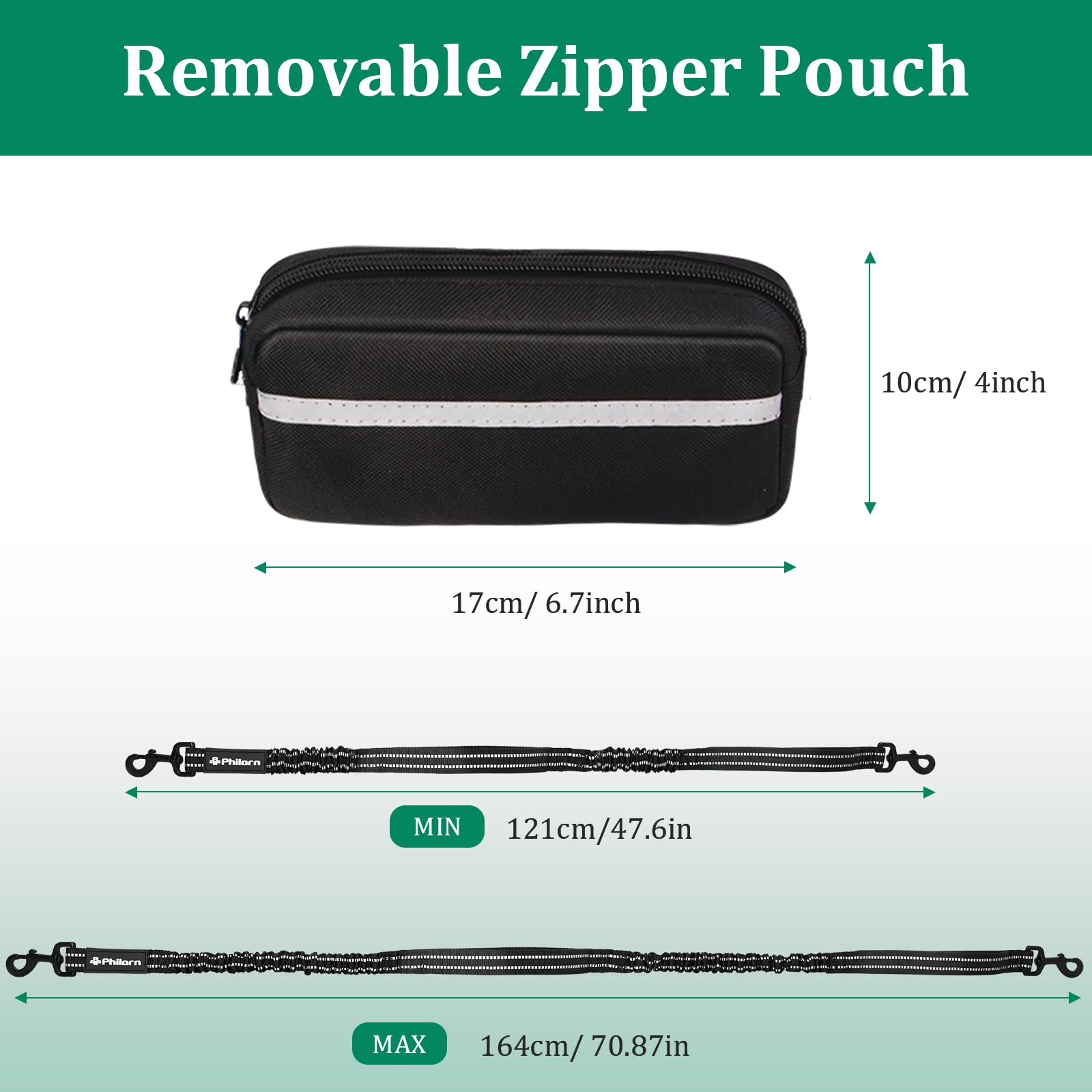 PHILORN dual handles with padded neoprene for quick steering on busy sidewalks