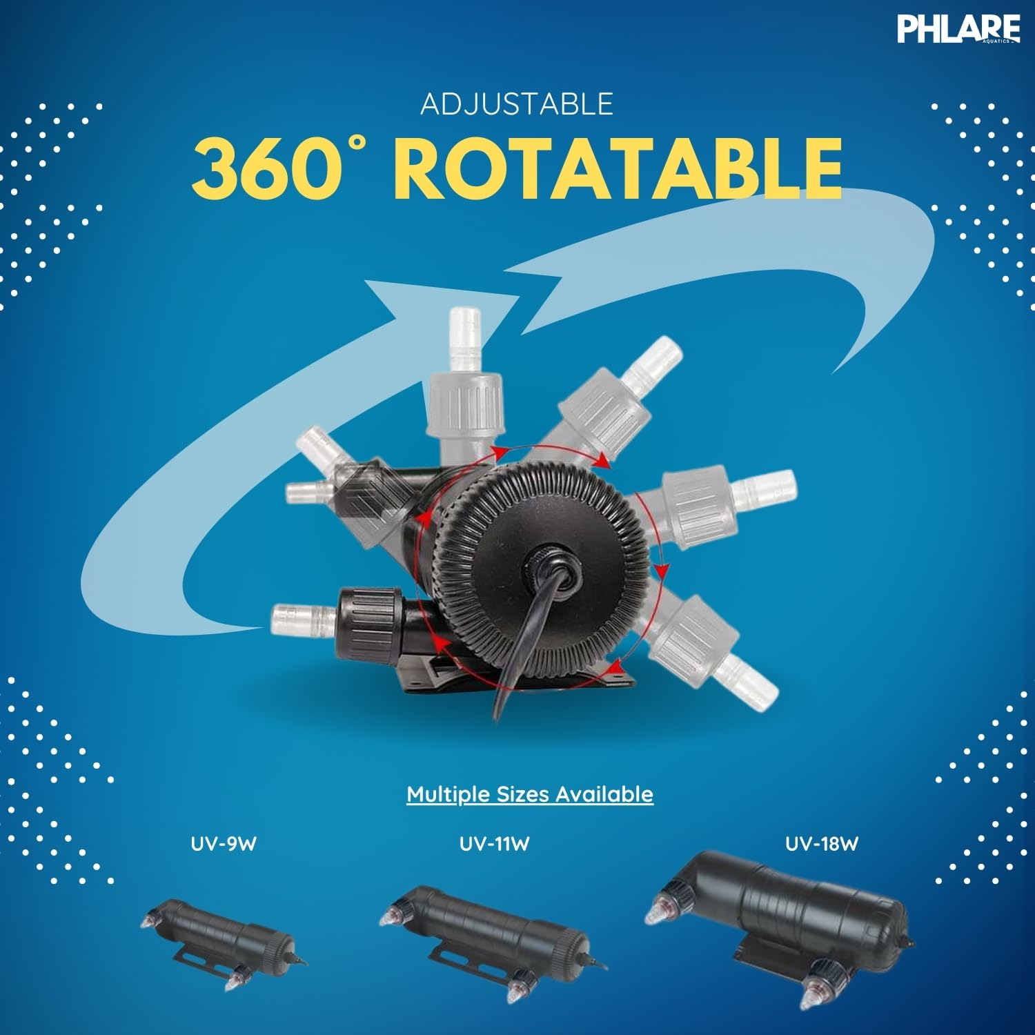 PHLARE Aquatics PUREGLOW UV works in both freshwater and saltwater systems.