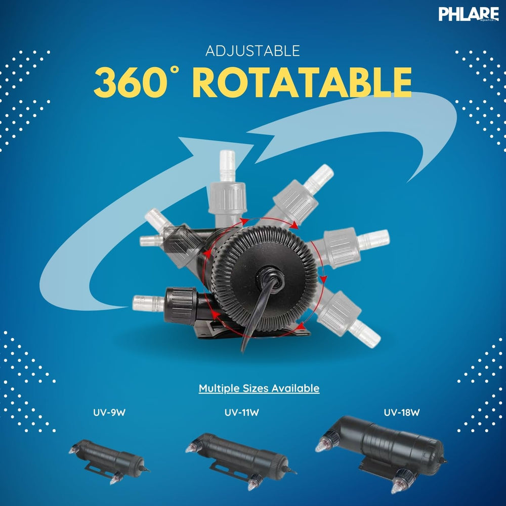PHLARE Aquatics PUREGLOW UV works in both freshwater and saltwater systems.