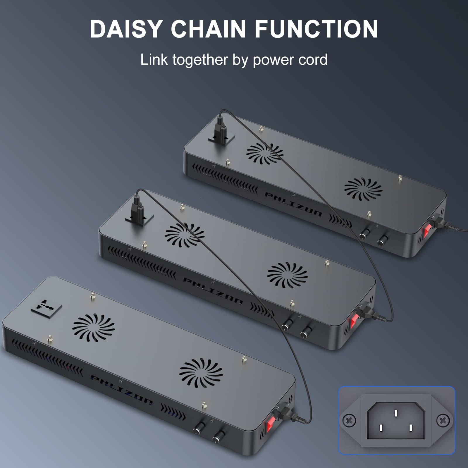 Phlizon daisy chain feature image showing extendable lighting for larger tanks.