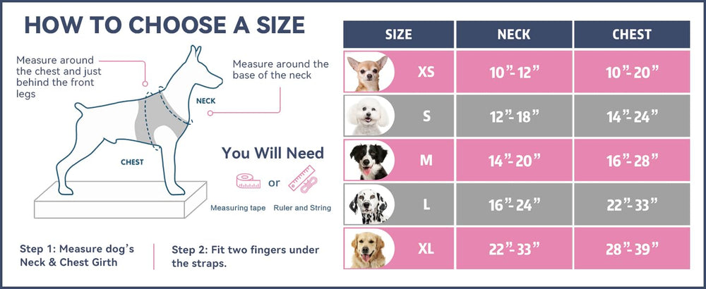 PHOEPET easy-on, easy-off buckle system speeds fitting the harness.
