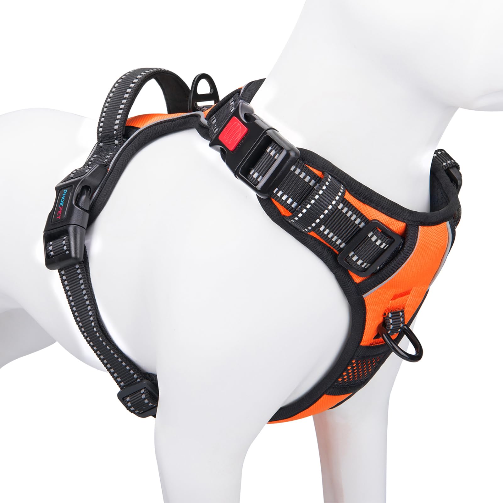 PHOEPET No Pull harness front clip reduces pulling for smoother walks