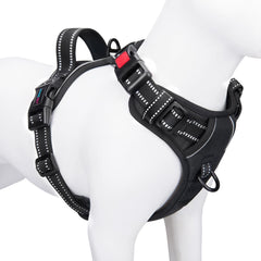 PHOEPET No Pull harness front clip aids gentle walking and reduces pulling.