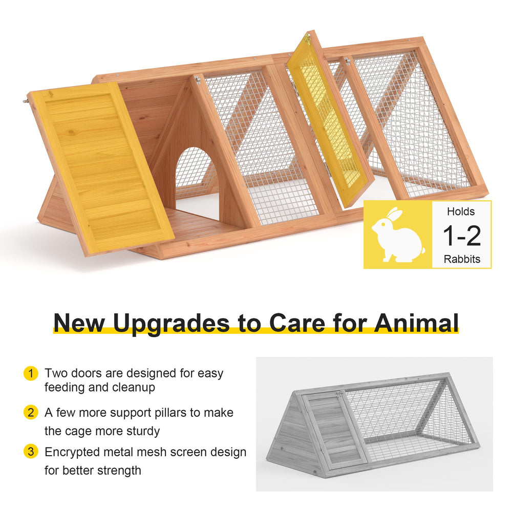Phonjoroo small-animal habitat in wood suits rabbits and guinea pigs.
