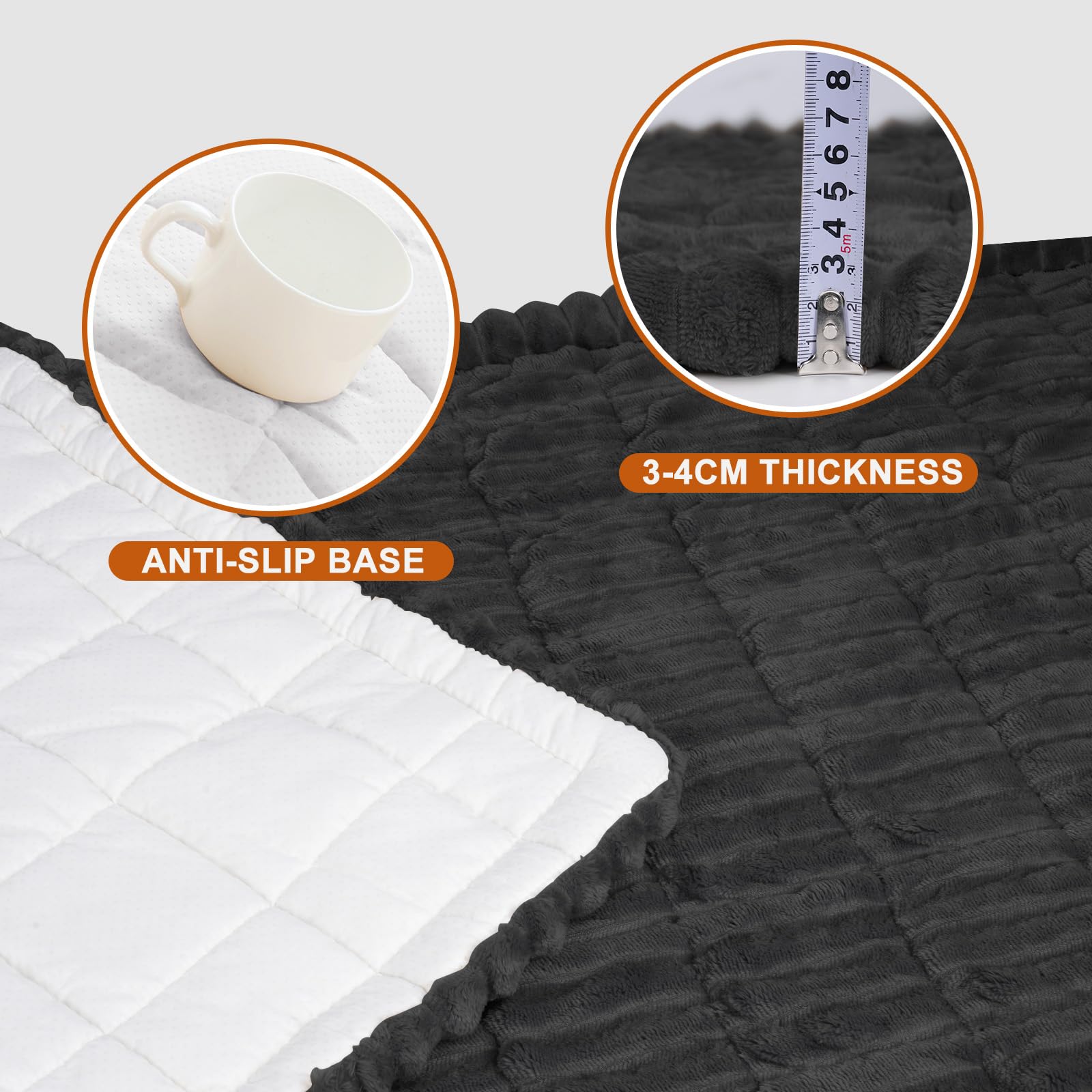 PHOPHO couch cover demonstrates machine washable care and easy cleanup