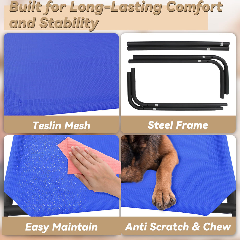 PHYEX Elevated Dog Bed easy-clean shows quick maintenance after adventures