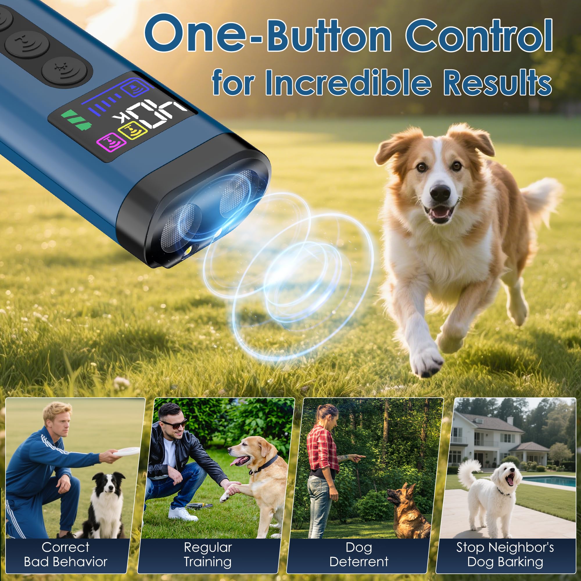 Phzibor safe dog bark deterrent 25-40khz uses canine-friendly frequencies.