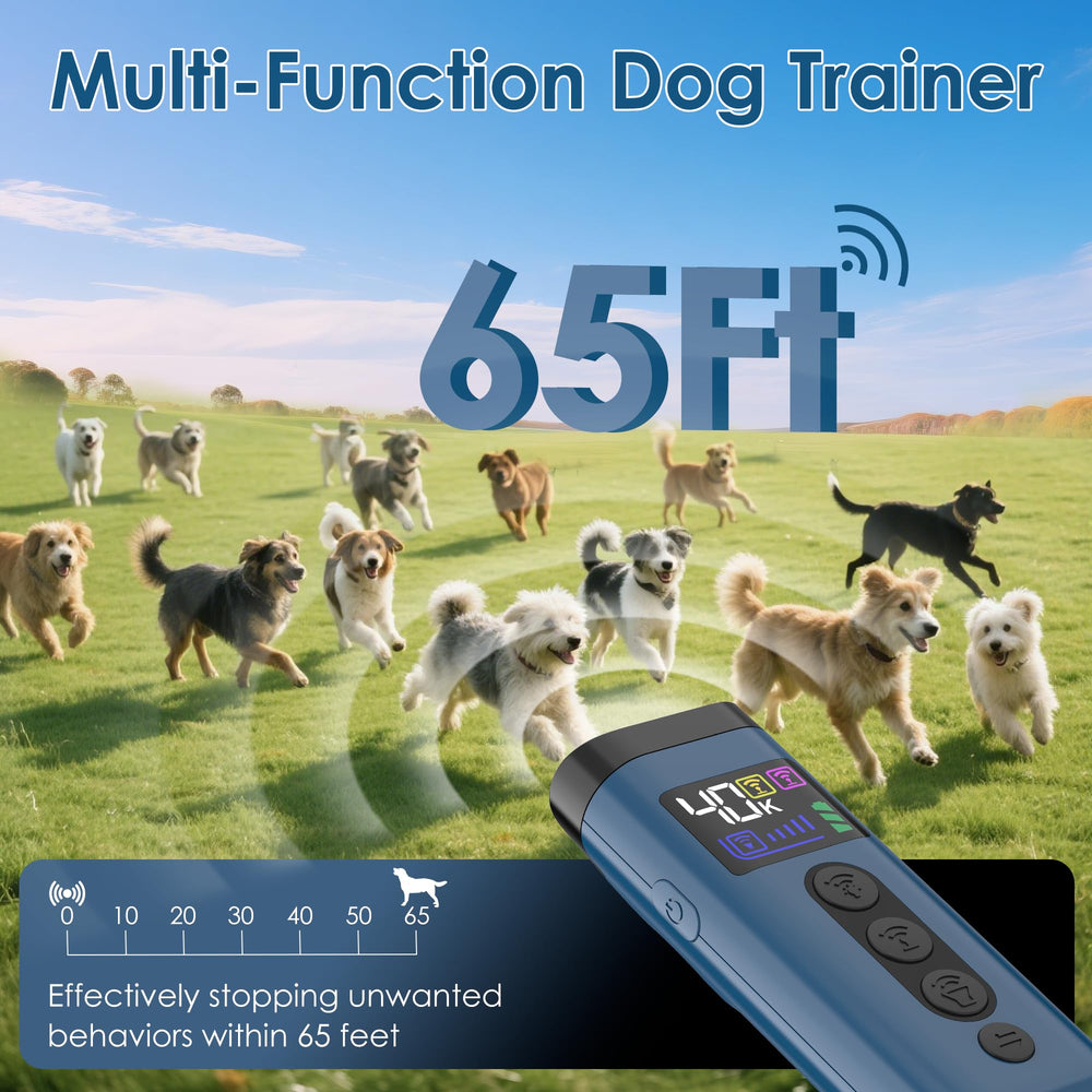 Phzibor ultrasonic trainer three frequencies highlights adaptable dog hearing training.