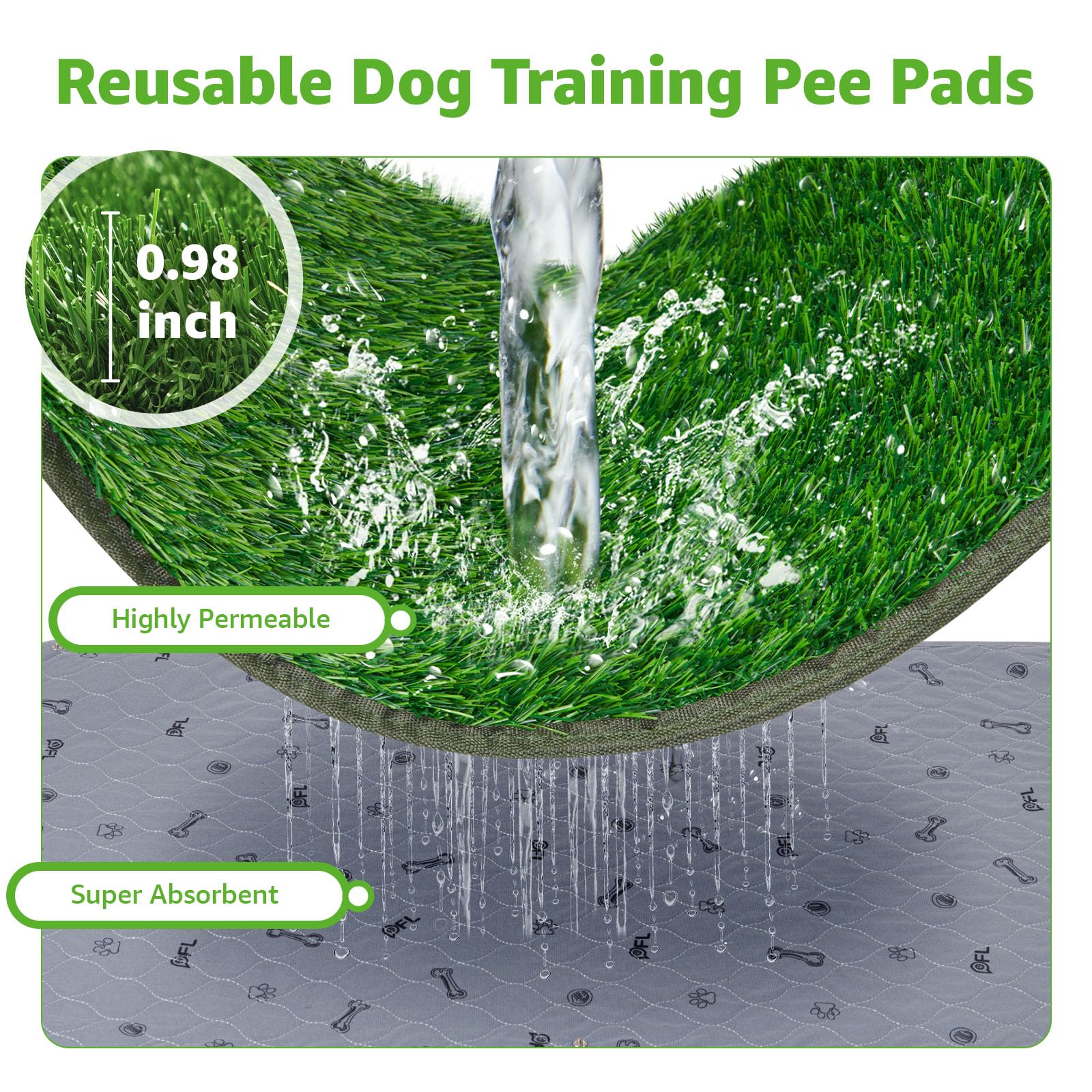 PICK FOR LIFE dog grass mat durable materials withstand sun and rain for longevity.