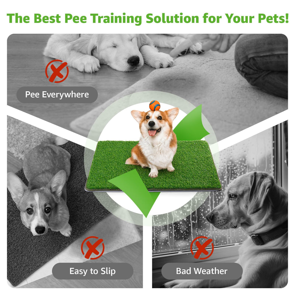 PICK FOR LIFE dog grass mat easy clean allows quick rinse or machine wash.