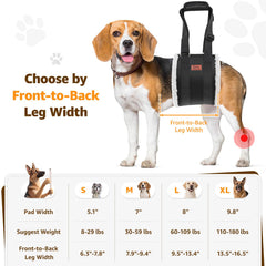 PICK FOR LIFE harness padded handles provide comfortable lifting for pet owners and dogs
