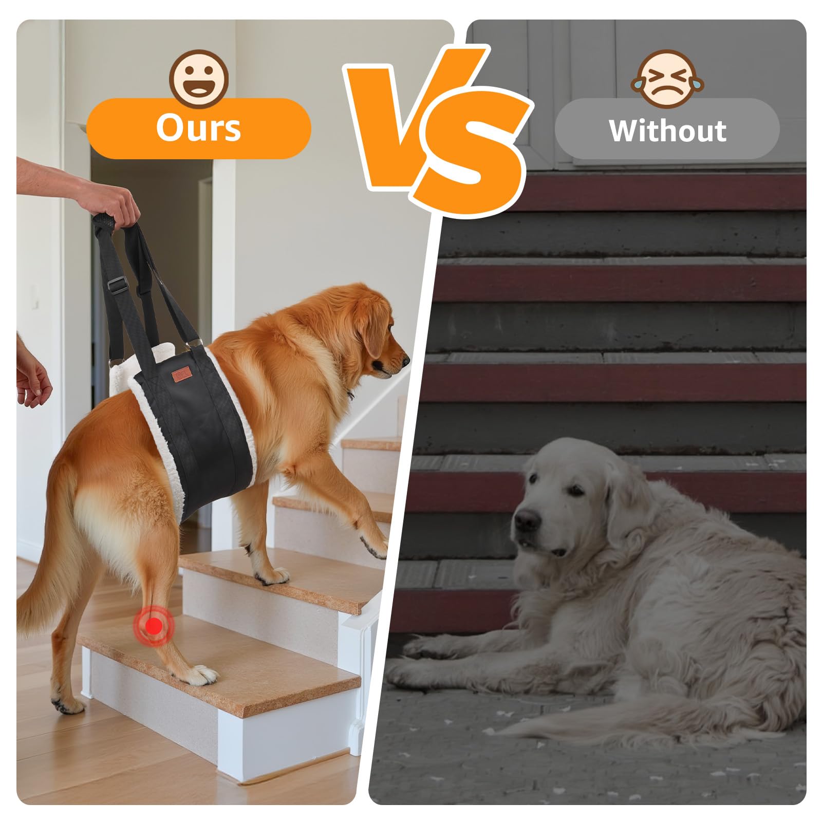 PICK FOR LIFE dog lift harness soft-plush-interior provides comfortable wear