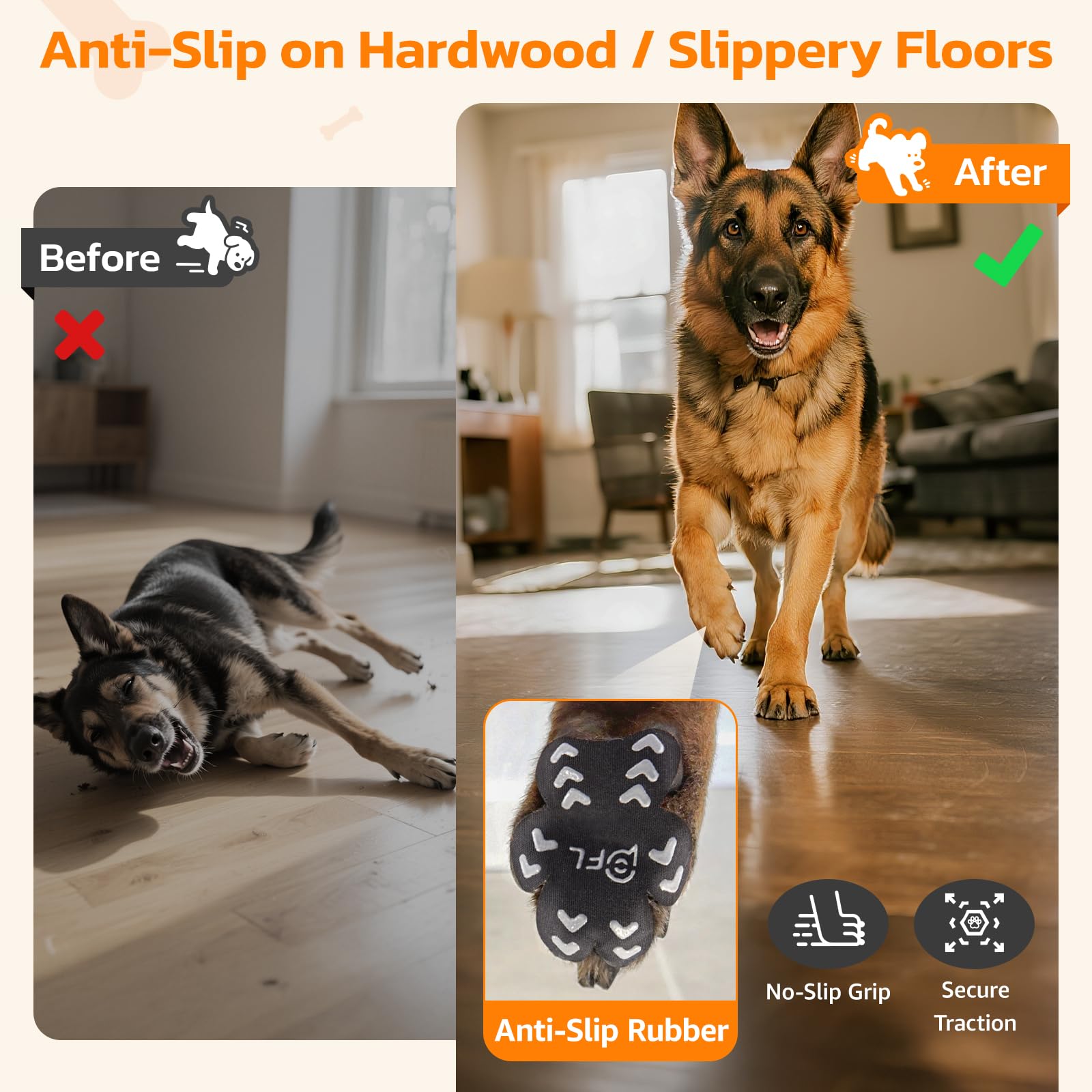 PICK FOR LIFE dog paw protector features breathable fabric for comfortable wear.