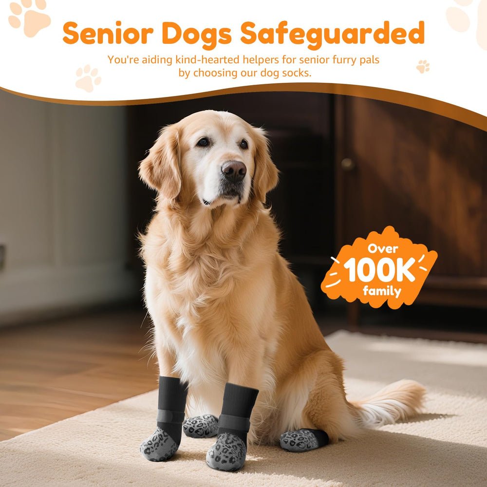 PICK FOR LIFE senior dog socks in blue designed for steady indoor movement