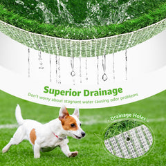 Pick For Life durable artificial turf resists shedding and supports playful pets.
