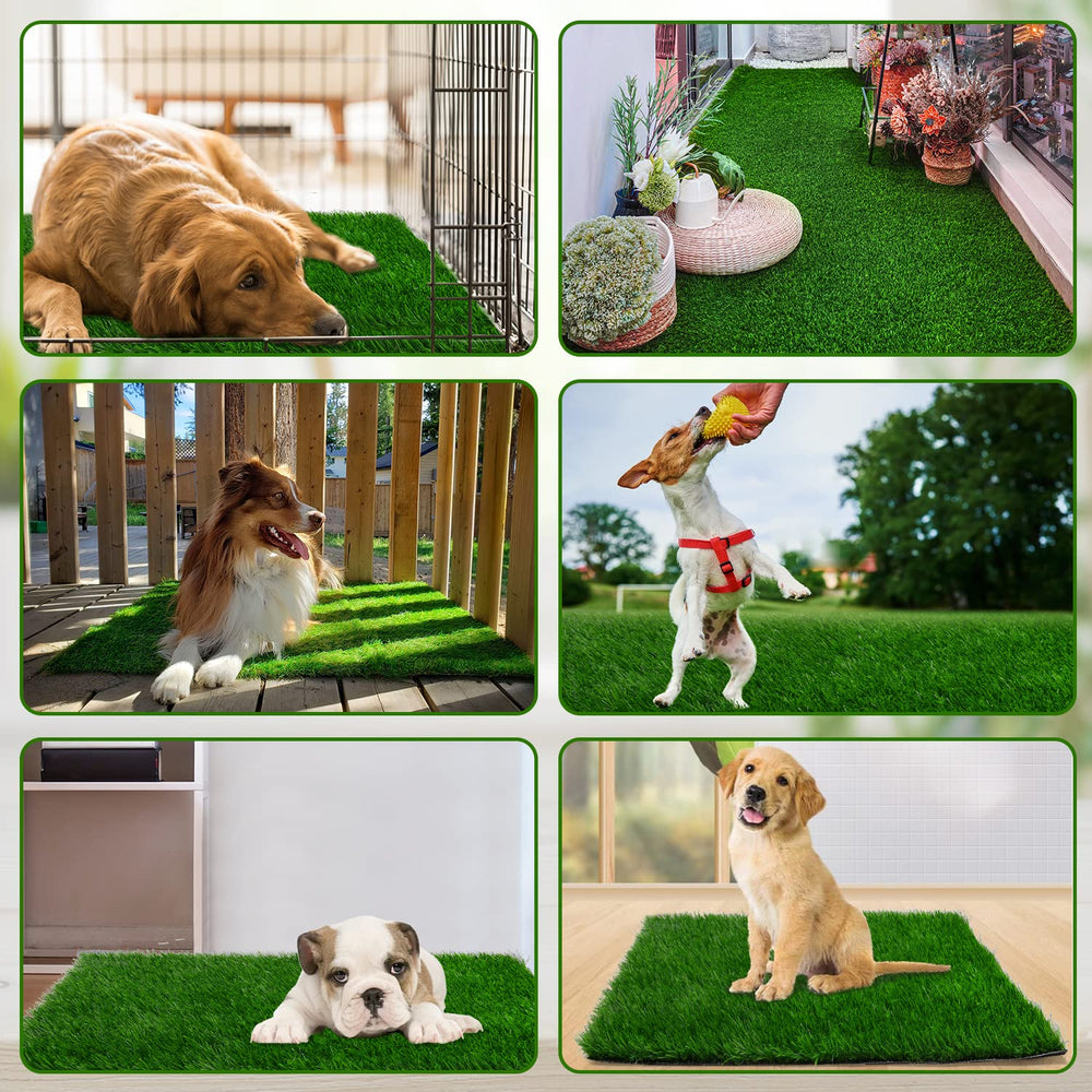 PICK FOR LIFE Grass Pad in a balcony setup showing spacious potty area.