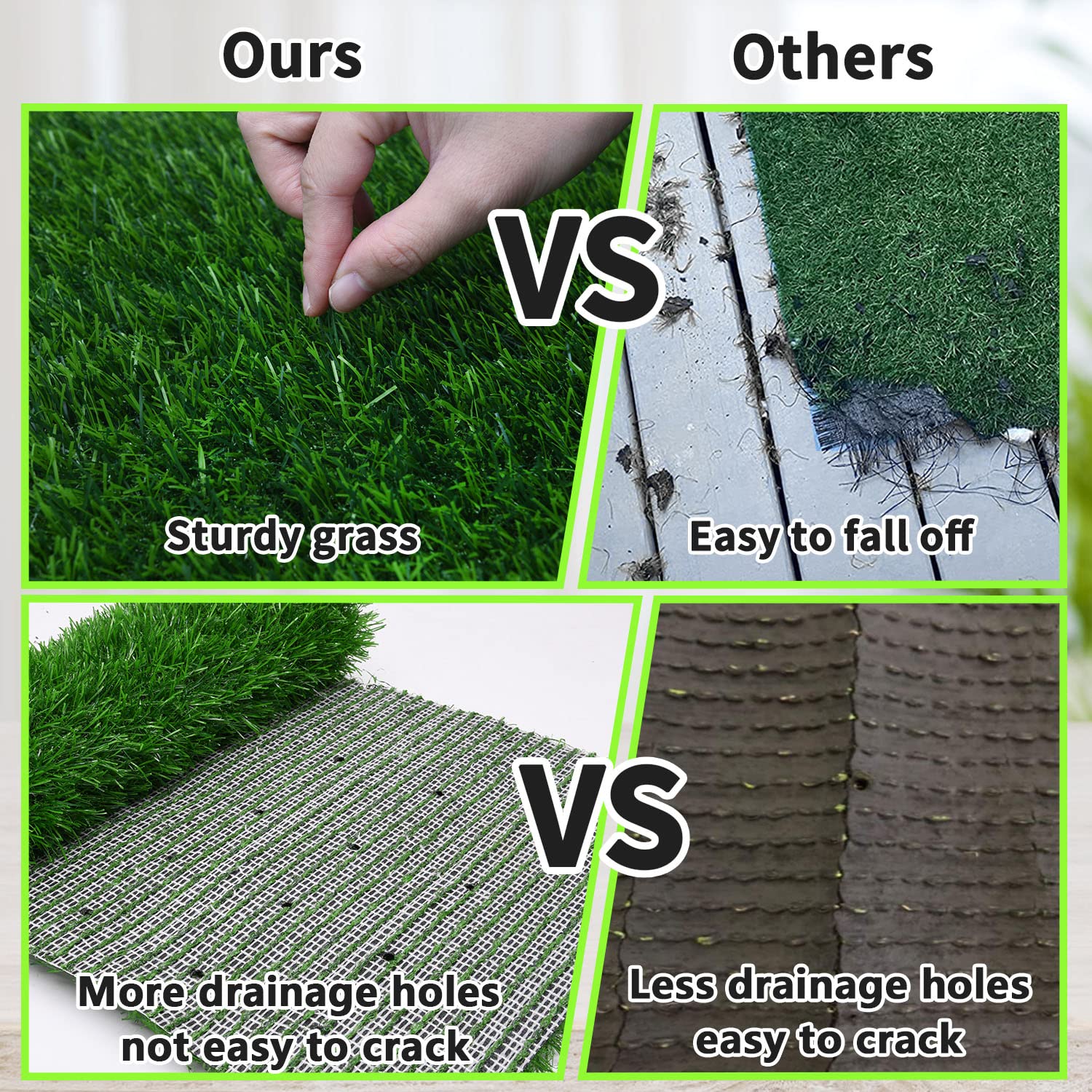 PICK FOR LIFE Grass Pad for Dogs suitable for indoor and outdoor spaces.