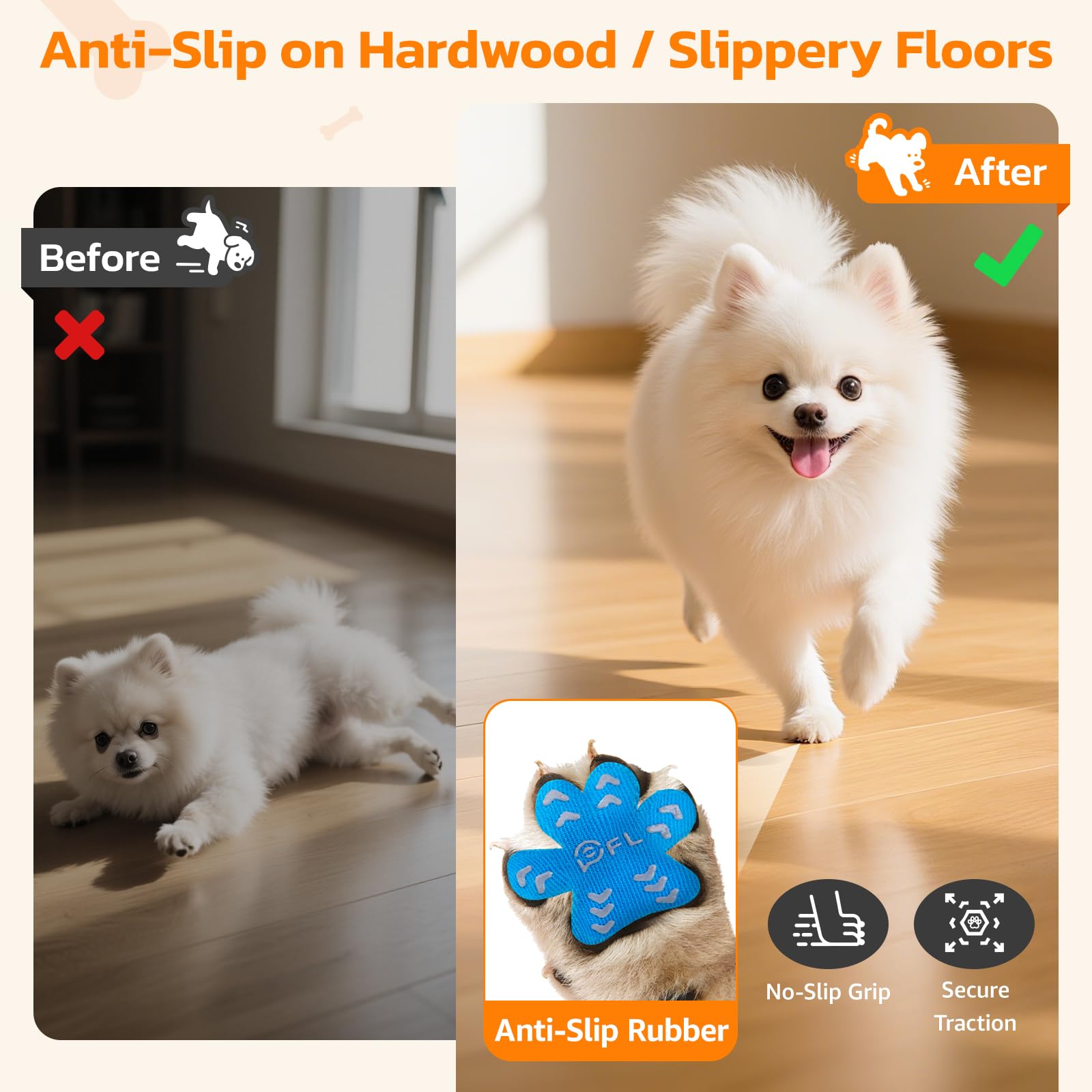PICK FOR LIFE thin and comfortable paw pads barely felt by dogs.