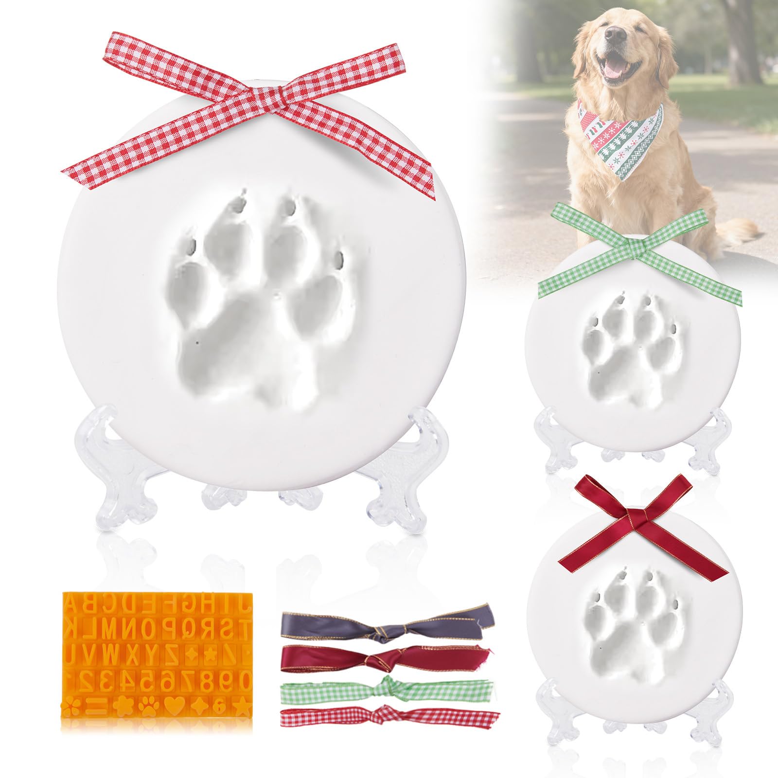PICK FOR LIFE Pet Memorial Ornament Kit contents shown for easy keepsake crafting