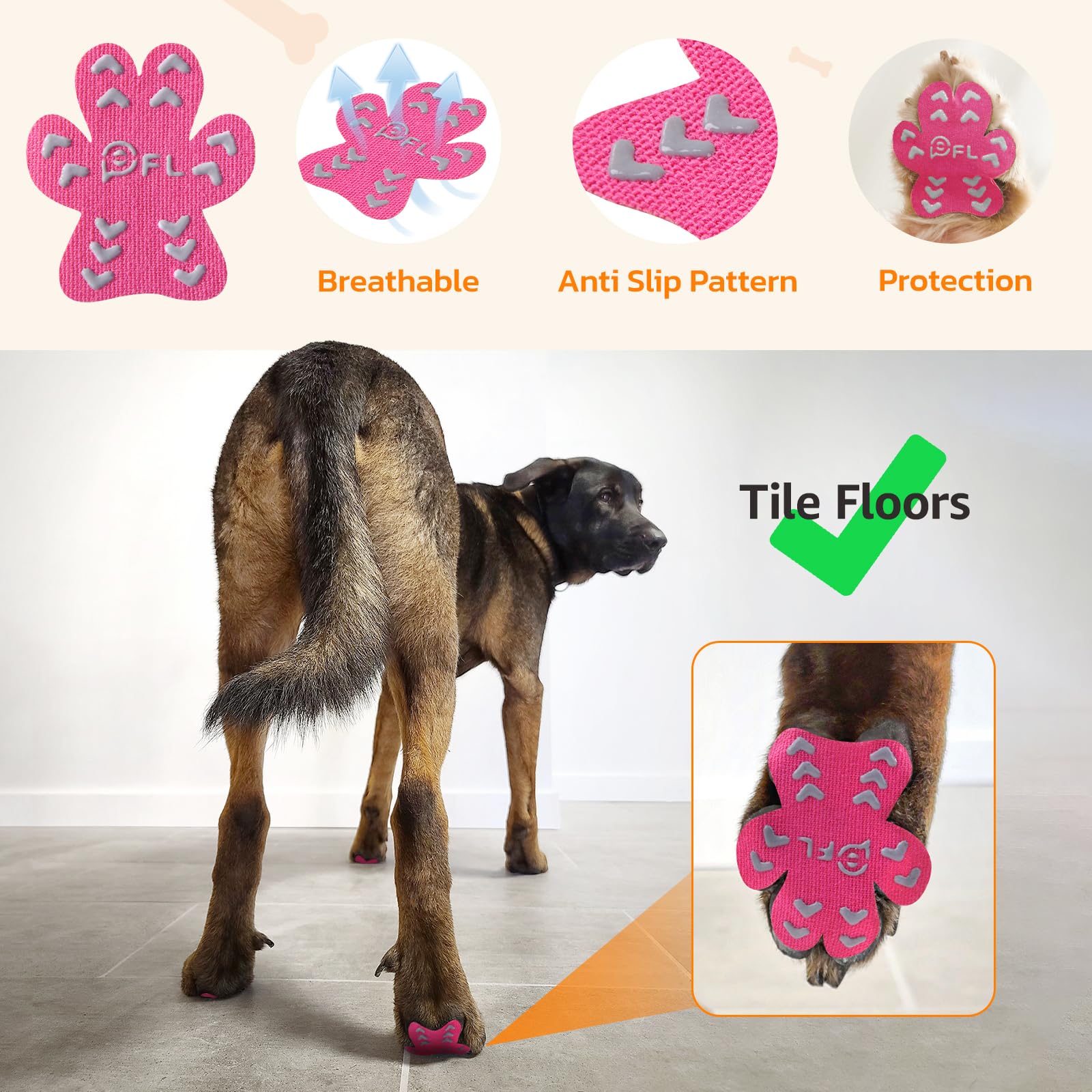 PICK FOR LIFE size S paw pads sized for 4-10 lbs dogs