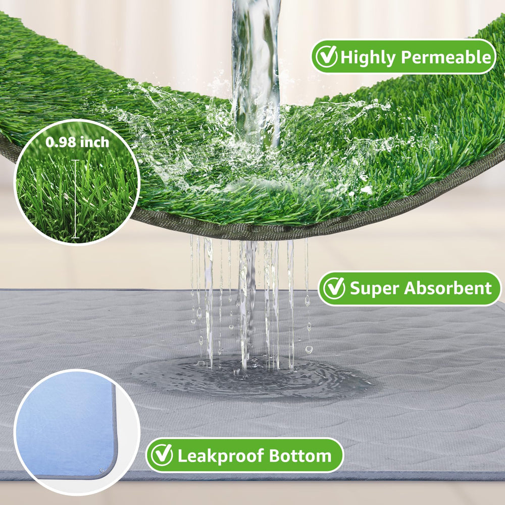PICK FOR LIFE soft-touch dog grass pad feels durable under paws