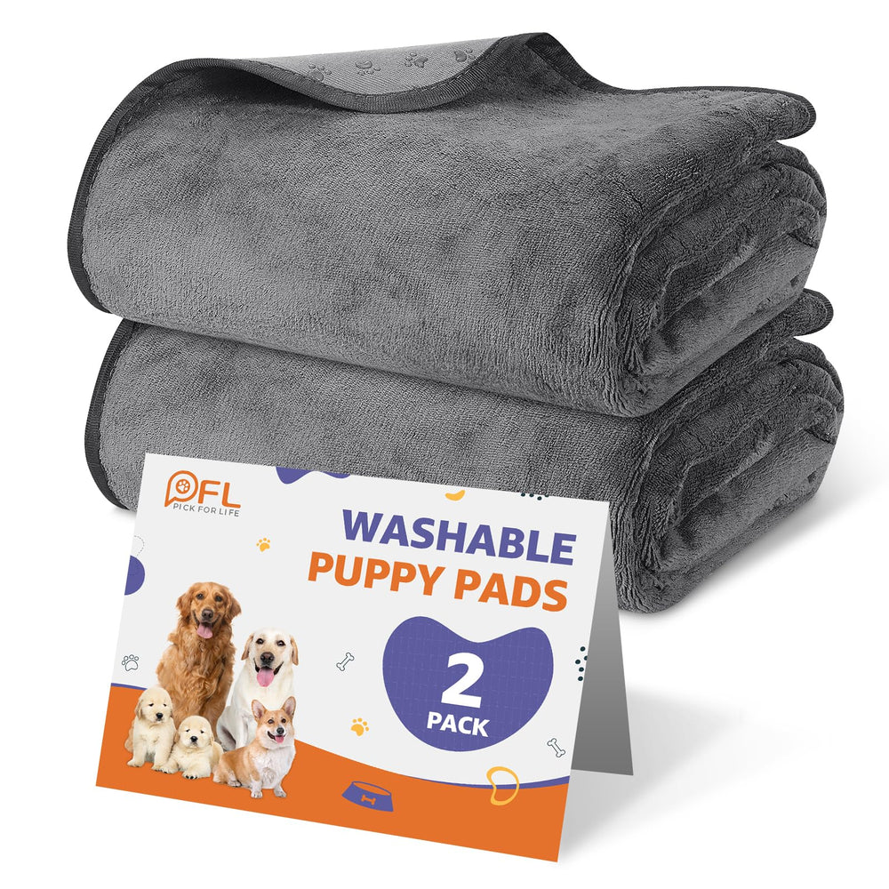 PICK FOR LIFE washable dog pee pad in flat setup showing broad coverage for training