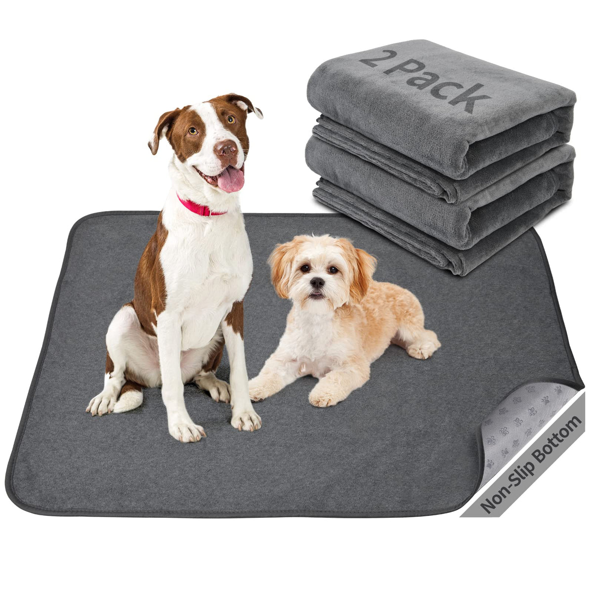 PICK FOR LIFE washable dog pad front view offers large reusable training surface for pups.